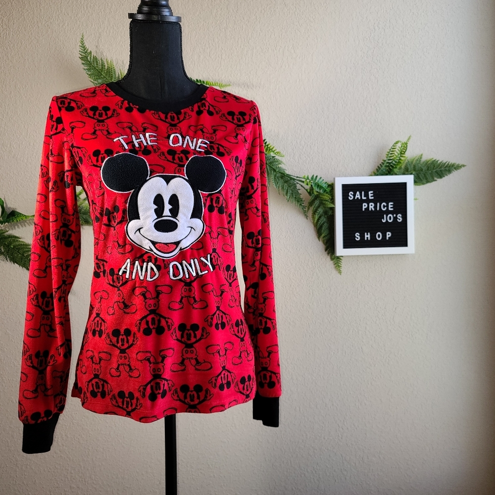 Disney Long Sleeve Fleece Sleep Wear Shirt